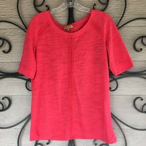 Democracy Short Sleeve Top Coral SZ M